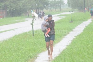 ELLITORAL_117120 | Flavio Raina Recreo. Los barrios se encuentran completamente anegados.