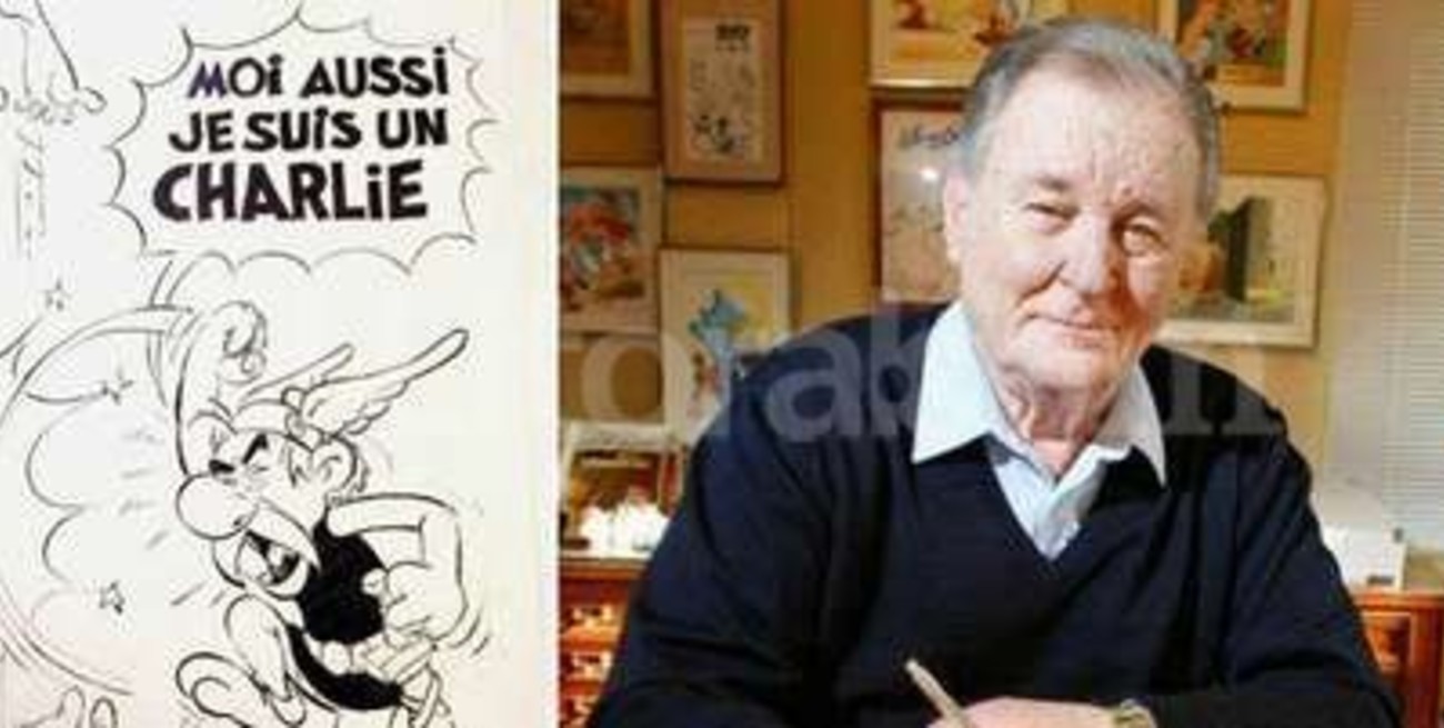 Uderzo subastará una plancha de Astérix para los familiares de Charlie Hebdo 