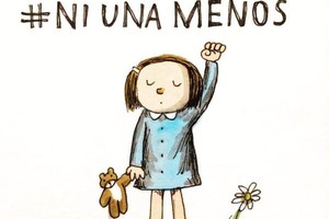 ELLITORAL_124009 |  Twitter @porliniers El ilustrador Liniers también hizo su aporte a #NiUnaMenos