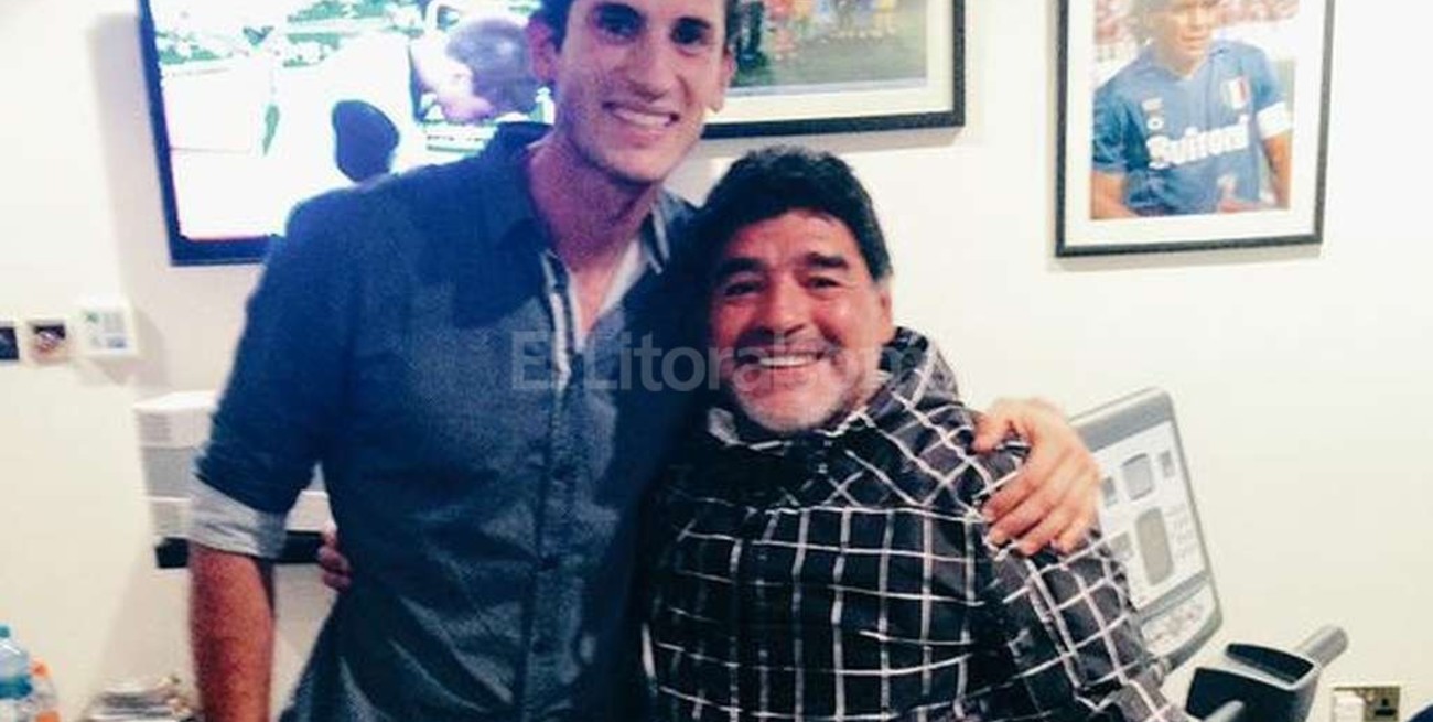 Germán Chiaraviglio visitó a Maradona