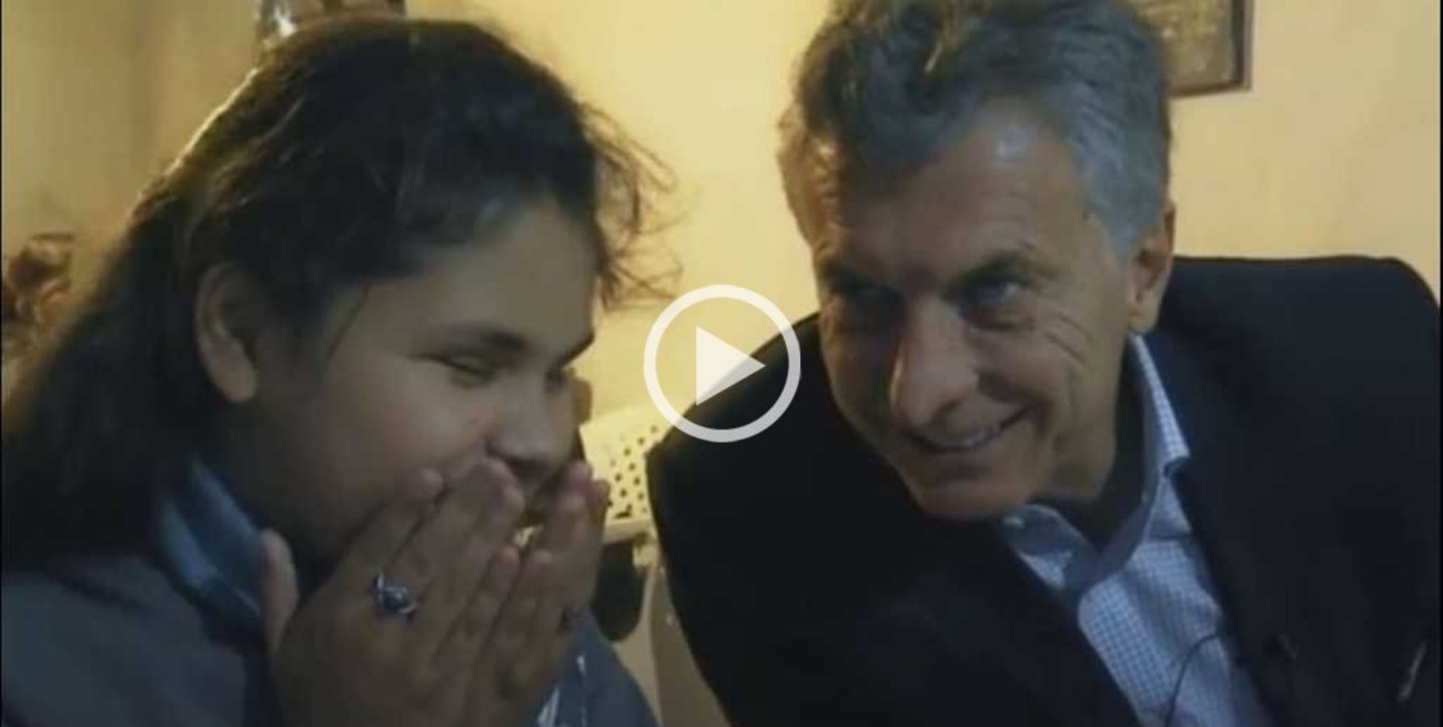 Macri visitó a una niña no vidente de la ciudad