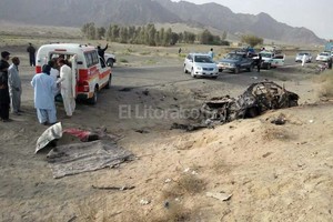 ELLITORAL_152393 |  EFE Imagenes del ataque donde fue muerto el líder los talibanes, el mulá Ajtar Mansur.
