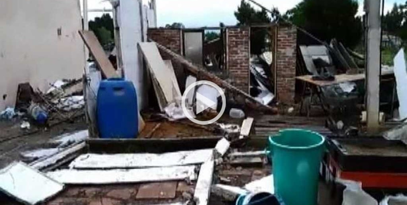 Video: una cola de un tornado generó destrozos en el norte de Mar del Plata