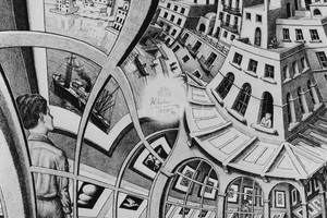 Archivo Una de las paradojas más importantes que creó Escher es la de Galería de grabados basada en el artificio de la imagen dentro de otra imagen. El autor no fue capaz de cerrar el centro de la imagen, algo que sólo consiguió un matemático holandés en 2003.