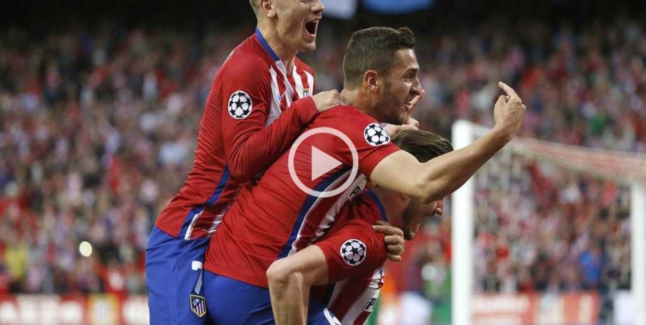 Atlético de Madrid venció al Bayern Münich en la semifinal de ida