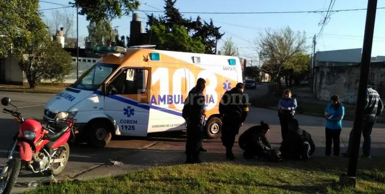 Motociclista lesionado luego de un choque en Sargento Cabral