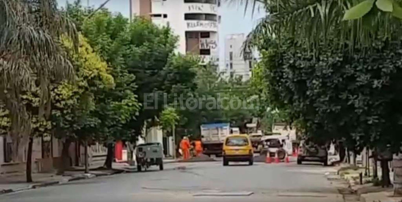 Caos de tránsito en Suipacha y 4 de Enero por reparación de calle 1º de Mayo