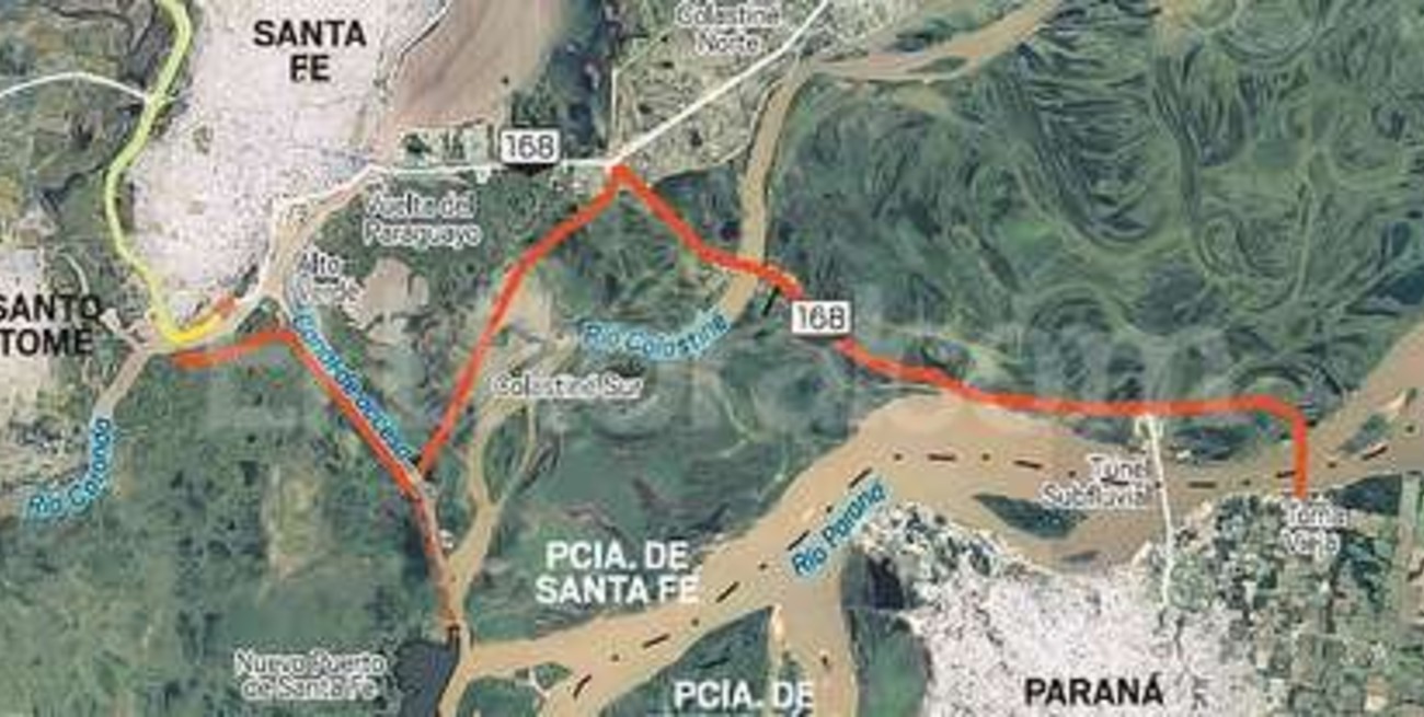 Con el nuevo puente a Paraná, Santa Fe sumará un acceso alternativo a la 168