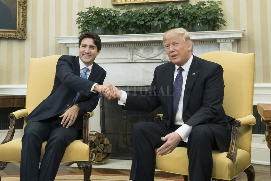 ELLITORAL_173402 |  DPA El presidente estadounidense, Donald Trump, y el primer ministro canadiense, Justin Trudeau.