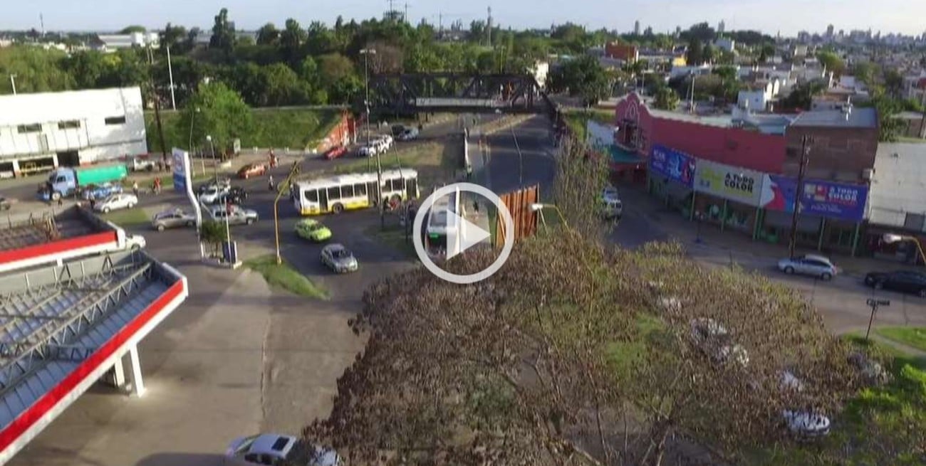 Video: un drone filmó el funcionamiento del Tren Urbano