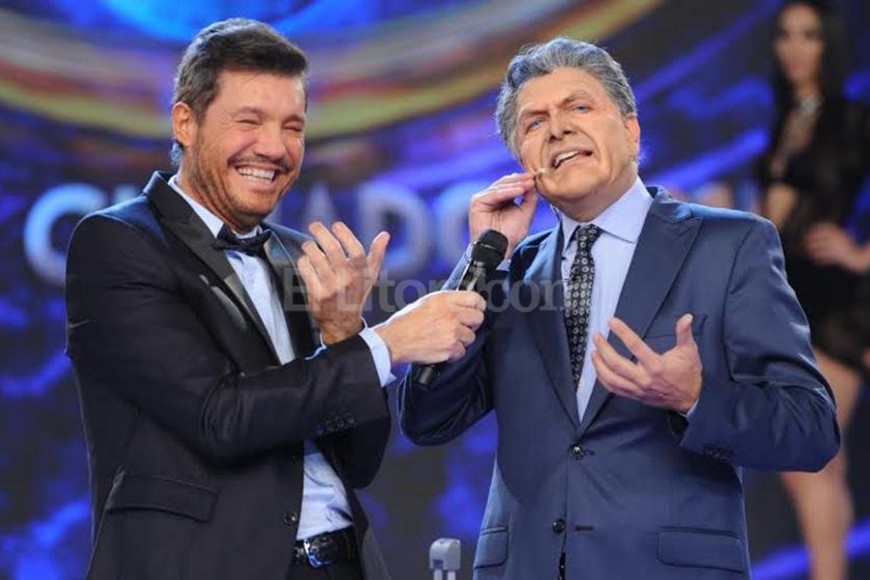 ELLITORAL_157030 |  Prensa Ideas del Sur Marcelo Tinelli junto a Fredy Villarreal, en la piel del presidente de la Nación.
