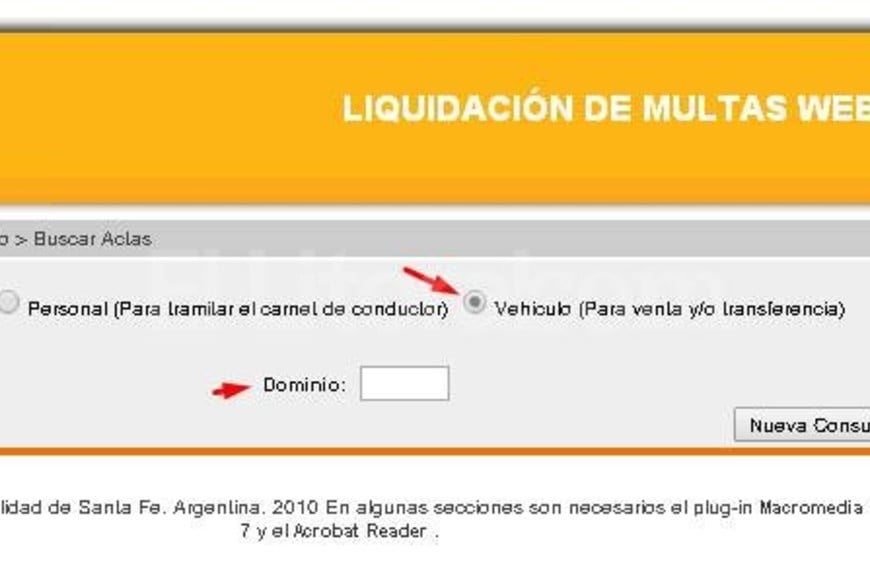 ELLITORAL_144103 |   Libre multa por dominio