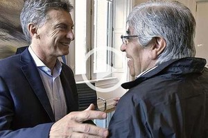 Telam Mauricio Macri y Hugo Moyano.