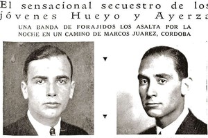 ELLITORAL_176230 |  Archivo Imagen del secuestro de los jóvenes Hueyo y Ayerza en Caras y Caretas.