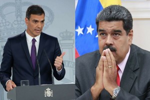ELLITORAL_218717 |  Archivo Pedro Sánchez, presidente del Gobierno español y Nicolás Maduro, presidente de Venezuela.