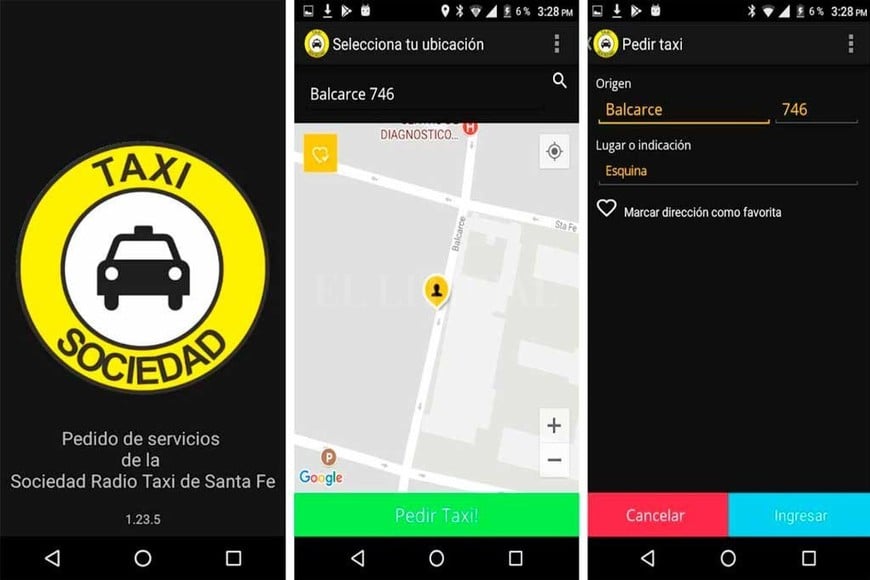 ELLITORAL_254713 |  El Litoral La app. También se puede pedir un taxi a través de una aplicación oficial. Cuenta con GPS del taxi y al llegar,  toca una bocina  el teléfono.