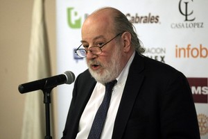 PABLO MOLINA DYN32, BUENOS AIRES, 01/11/2017, EL JUEZ FEDERAL CLAUDIO BONADIO PARTICIPA DEL CICLO DE CONFERENCIAS QUE ORGANIZA EL ROTARY CLUB "QUE PRETENDO PARA LA ARGENTINA", ESTE MEDIODIA EN UN HOTEL CENTRICO PORTEÑO. FOTO:DYN/PABLO MOLINA.