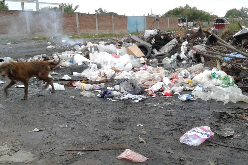 ELLITORAL_180261 |  El Litoral Basural. En Zavalla y Gorostiaga hay un gran basural permanente, con quemas, y un asentamiento irregular de ocupas.