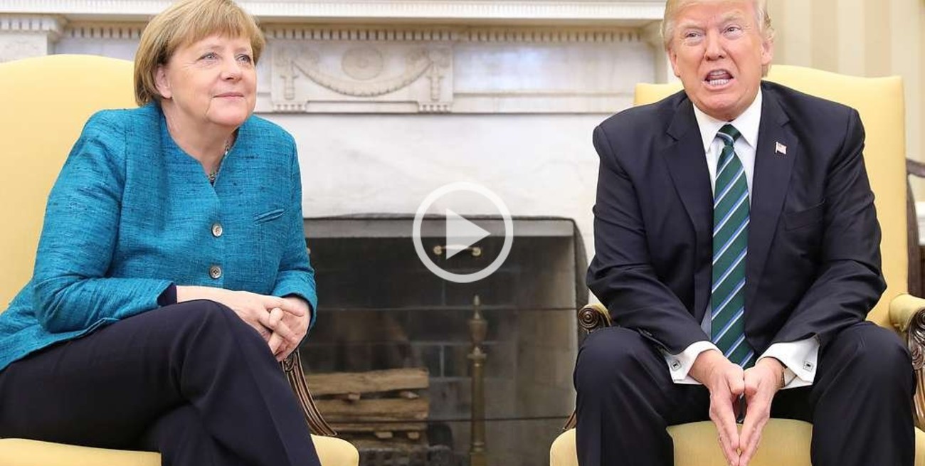 Papelón de Trump ante Angela Merkel