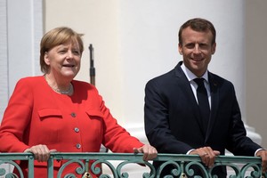 ELLITORAL_215074 |  Archivo El Litoral La canciller alemana, Angela Merkel y el presidente francés, Emmanuel Macron durante un encuentro la semana pasada en Berlín.