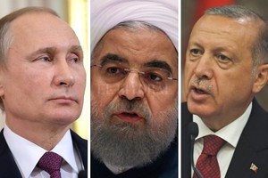ELLITORAL_221898 |  Internet Vladimir Putin, presidente de Rusia, Hasán Rohaní, presidente de Irán y Recep Tayyip Erdoaan, presidente de Turquía.