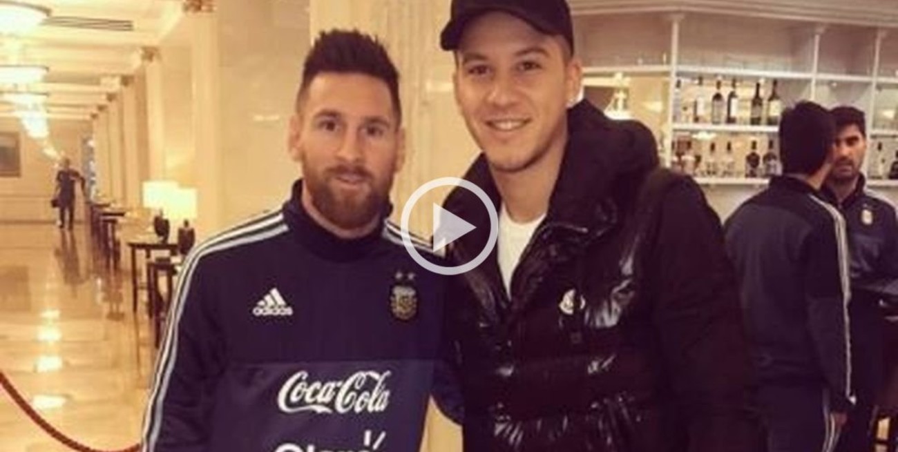Messi le pidió perdón a Driussi por no reconocerlo cuando le pidió una foto
