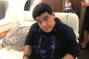 ELLITORAL_215275 |   Maradona en su lujoso avión volviendo a Moscú