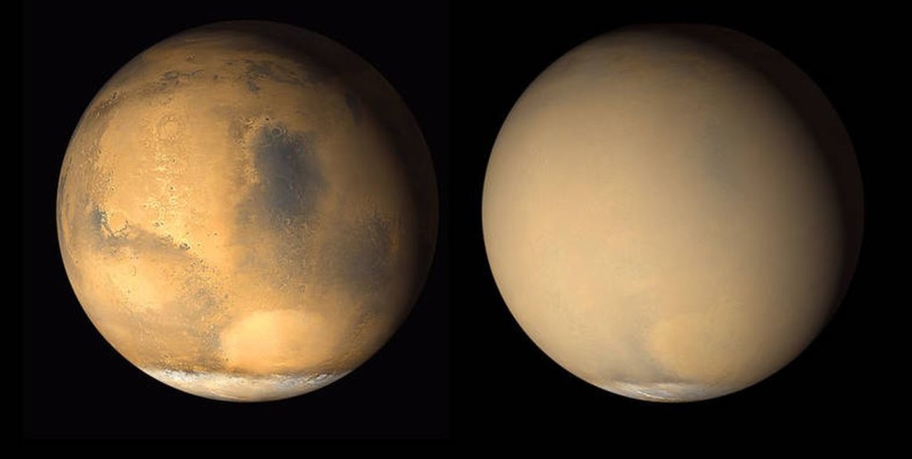 El planeta rojo no tan rojo: ¿cómo afecta a Marte la tormenta de polvo que inició en mayo?