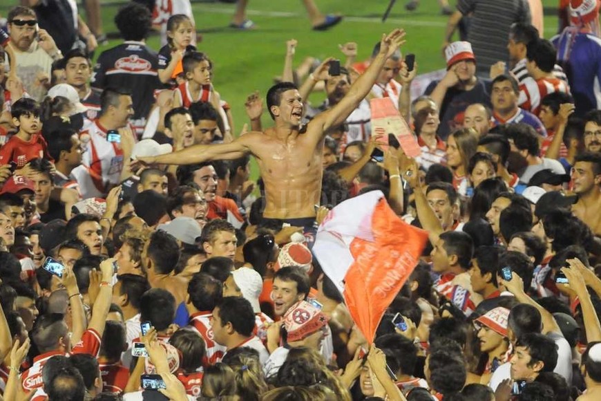 ELLITORAL_177818 |  Archivo El Litoral Barisone, en los festejos del ascenso de 2014