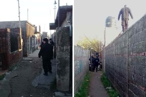 ELLITORAL_250351 |  Gentileza. Los uniformados realizaron un importante despliegue para  asegurar  la zona.