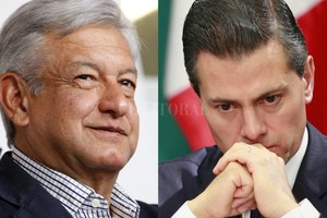 ELLITORAL_207116 |  Internet Andrés Manuel López Obrador, el candidato de la izquierda que encabeza las encuestas y el presidente mexicano Enrique Peña Nieto.