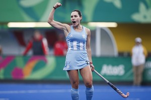 ELLITORAL_256638 |  Cristiane Mattos Lima, Wednesday July 31, 2019 - Barrionuevo Maria Noel from Argentina celebrates in Hockey at the Pan American Games Lima 2019 at Complejo Deportivo Villa Maria del Triunfo. Copyright  Cristiane Mattos / Lima 2019 

Mandatory credits: Lima 2019
** NO SALES ** NO ARCHIVES **