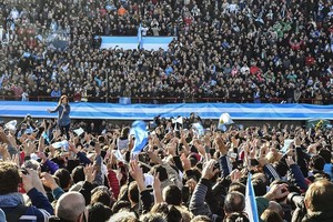 DPA Cristina Fernández, durante el acto en el estadio del club Arsenal, en la localidad de Sarandí.