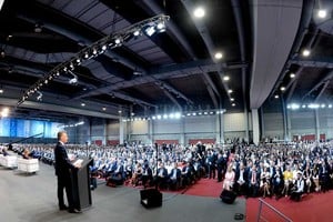 ELLITORAL_197912 |  Télam en el Junto a Macri participaron del acto inaugural, la presidente de la MC11, Susana Malcorra y los presidentes brasileño, Michel Temer; uruguayo, Tabaré Vázquez, y paraguayo, Horacio Cartes.