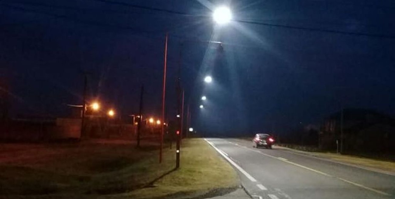 Incrementaron la iluminación led en el acceso sobre Ruta 70 