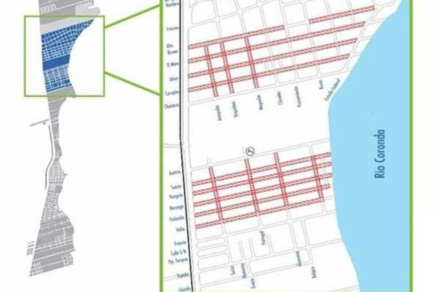 ELLITORAL_256978 |  Gentileza Comuna de Sauce Viejo Mapa. Estas son las zonas donde pasó el tendido de red de agua potable hasta el momento.