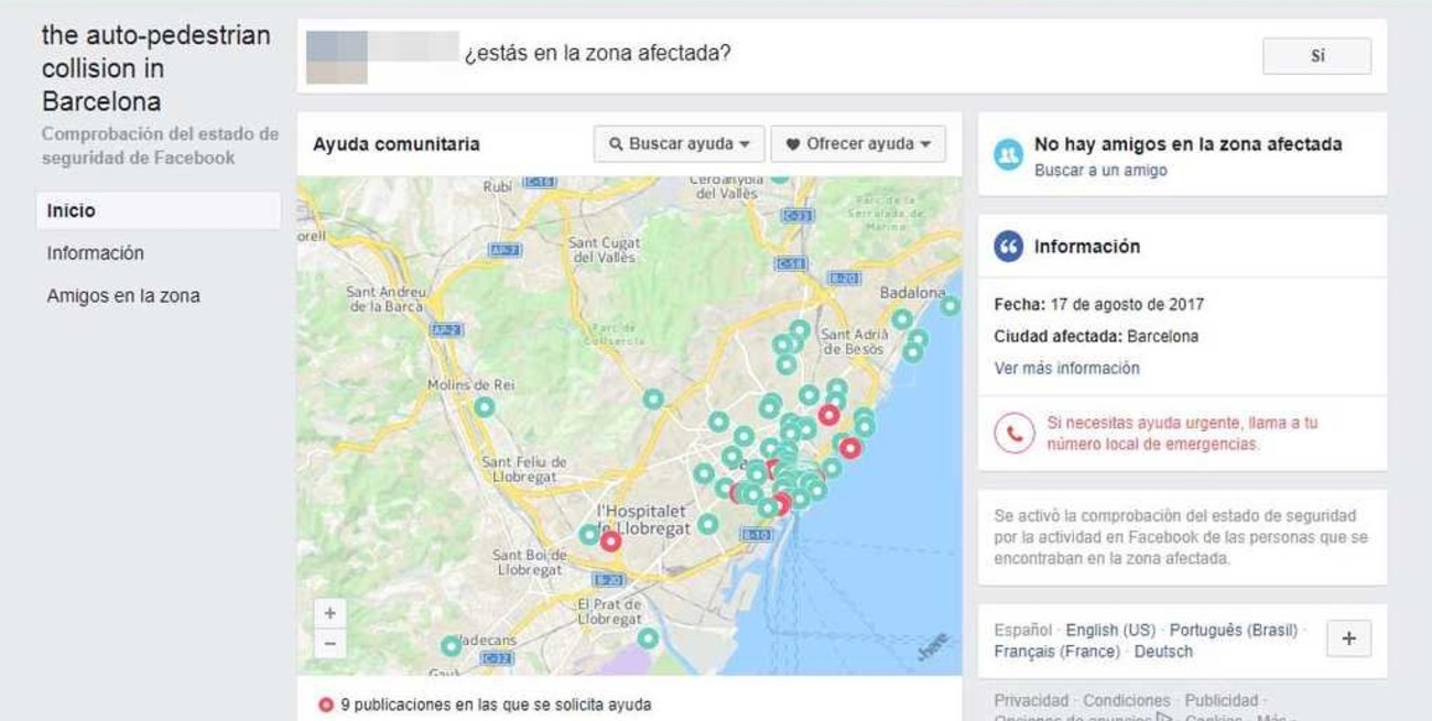 Las redes sociales activan sus protocolos de emergencia por el atentado de Barcelona