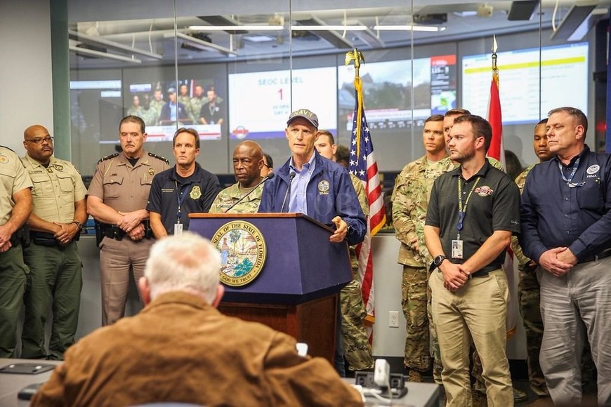 ELLITORAL_225808 |  Twitter. El gobernador de Florida pidió a los ciudadanos que estén resguardados y dijo que continúan trabajando para responder a las necesidades de los afectados.