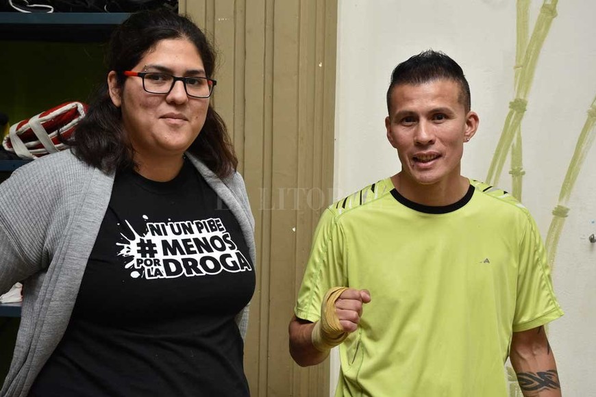 ELLITORAL_250635 |  Luis Cetraro Una de las claves. Soledad Peralta Roa y Bernardino González brindaron pormenores de la tarea integral que se realiza en la institución. El aporte del boxeo es fundamental.