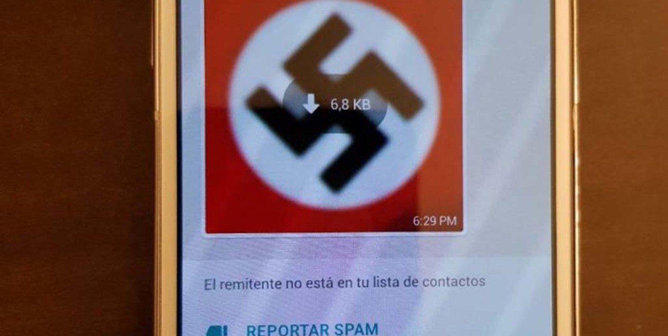 Un niño de Paraná recibió un mensaje nazi en su teléfono celular