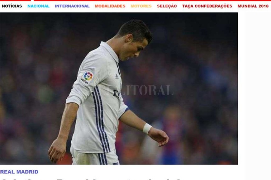 ELLITORAL_182795 |  Captura de pantalla Así tituló el sitio portugués  A Bola