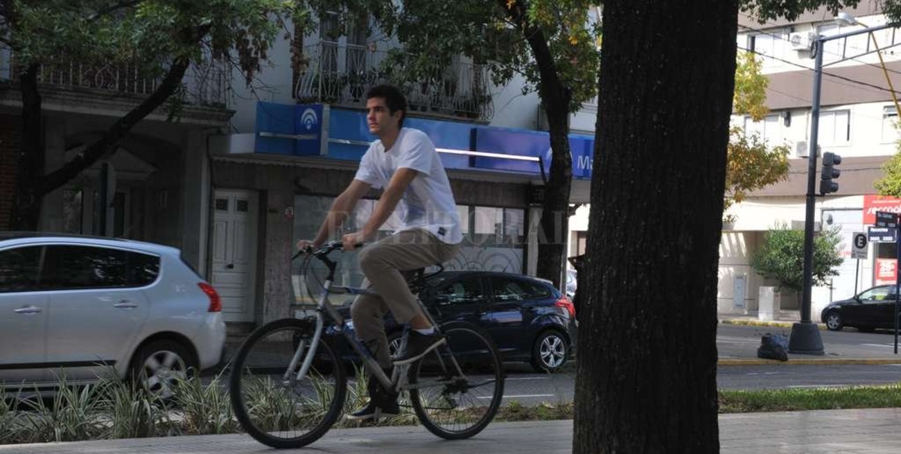 Paseo Bulevar: ¿se puede  andar en bici en el cantero?