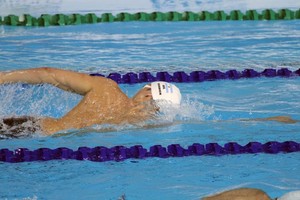 Archivo El Litoral Campeón Nacional. Fede Grabich se coronó en el Cenard en la prueba de 200 metros libres.