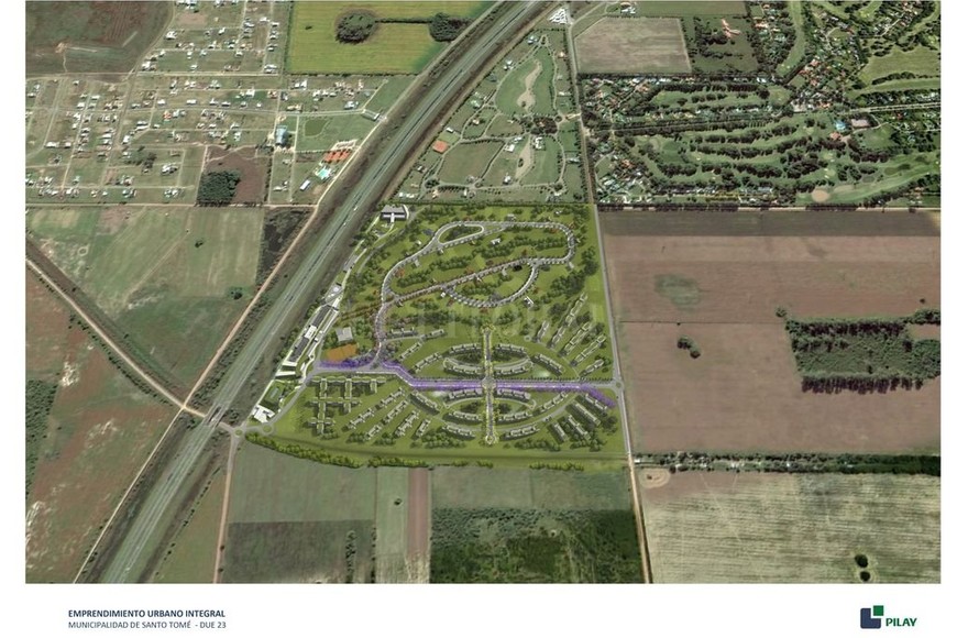 ELLITORAL_197938 |  Render Gentileza Pilay El proyecto está emplazado en la zona de countries ubicado en la autopista Santa Fe-Rosario, a 10 minutos del centro de la ciudad.