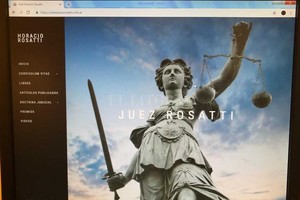 Captura de Internet A un clic. El santafesino Horacio Rosatti, miembro de la CSJN, lanzó su propio sitio de internet.