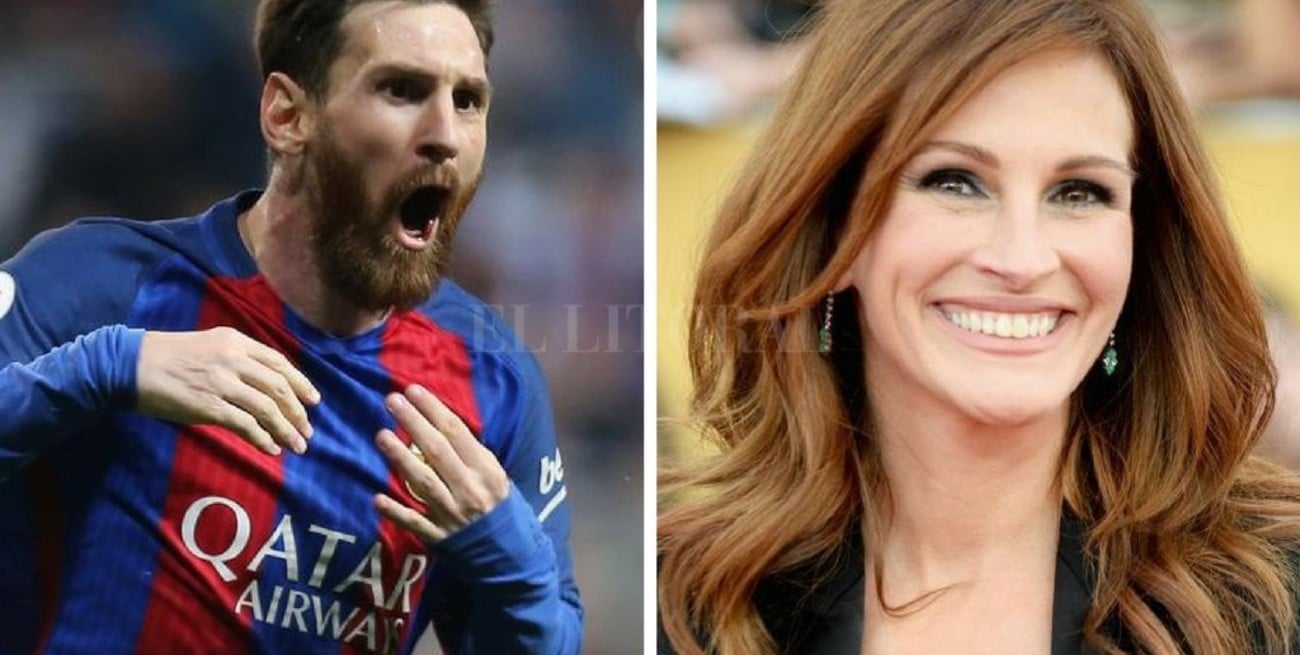 Mirá la foto de Messi con Julia Roberts