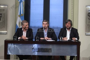 ELLITORAL_142493 |  DyN Oscar Aguad, Marcos Peña y Miguel de Godoy