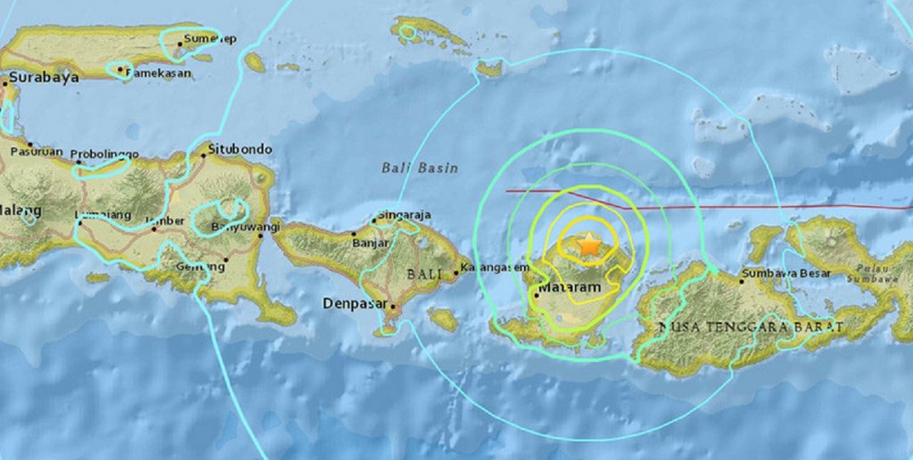 Terremoto de magnitud 7 vuelve a sacudir isla indonesia de Lombok 