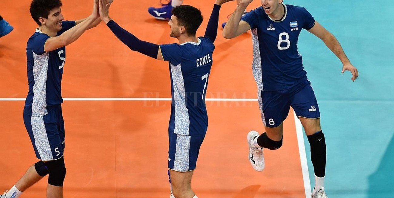 Argentina consiguió un buen triunfo en voleibol ante Italia en Milán