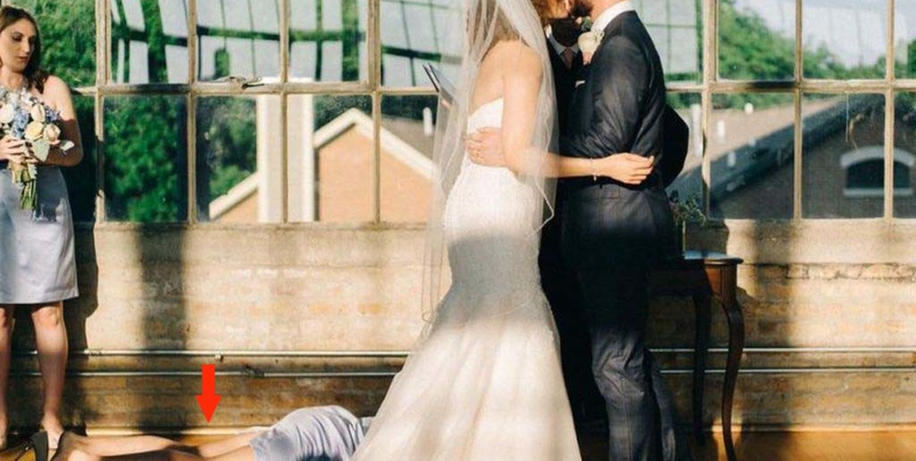 "Puede besar a la novia": se desmayó la madrina de bodas y les arruinó la foto